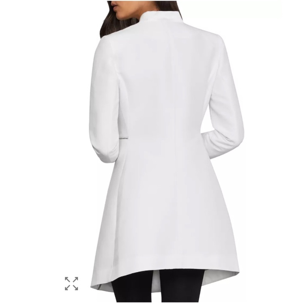 BCBGMAXAZRIA White Women's Arelia A Line Coat, Size XXS - Picture 5 of 12